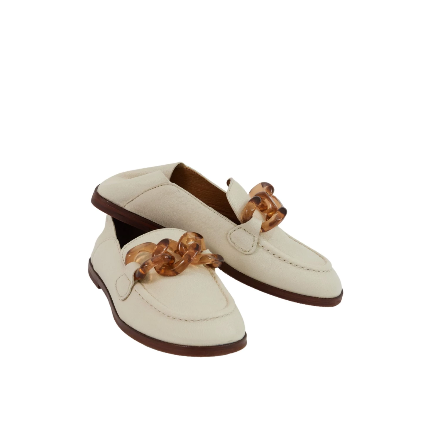 See By Chloé SB38091A Loafer / Goat Chalk Slipper 5 See By Chloé SB38091A Loafer / Goat Chalk Slipper