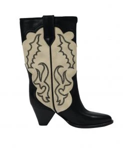 Isabel Marant LINLE BOOTS / Black Ecru