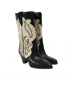 Isabel Marant LINLE BOOTS / Black Ecru