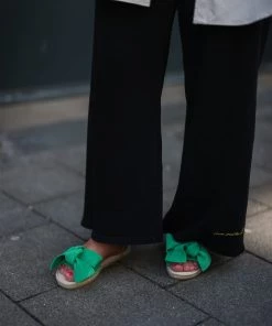 Manebi SANDALS WITH BOW | Hamptons Avocado