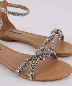 Lola Cruz SANDAL KNOT / Camel Glitter 9 Lola Cruz SANDAL KNOT / Camel Glitter