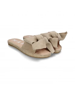 Manebi SANDALS WITH BOW | Hamptons Champagne Beige