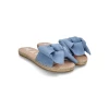 Manebi New Arrivals FLAT SANDALS WITH BOW | Hamptons Placid Blue 2 Manebi New Arrivals FLAT SANDALS WITH BOW | Hamptons Placid Blue