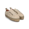 Manebi LACE-UP ESPADRILLES | Sydney Terry Cotton Natural