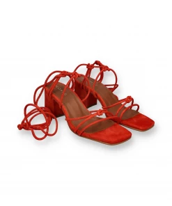 ALOHAS PALOMA HEELS | Suede Pomelo Orange New Arrivals