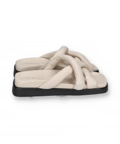 ALOHAS New Arrivals SLIP ON CROSS SANDALS | Ivory